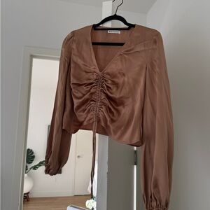 Reformation 100% Silk Ruched Women's Top- M